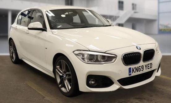 White 2019 BMW 1 Series 1.5 118I M SPORT 5d AUTO 134 BHP